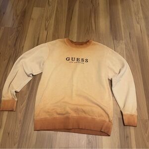 GUESS Men's Gradient Tan Crewneck Sweater